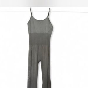Gray Spaghetti Strap Jumpsuit